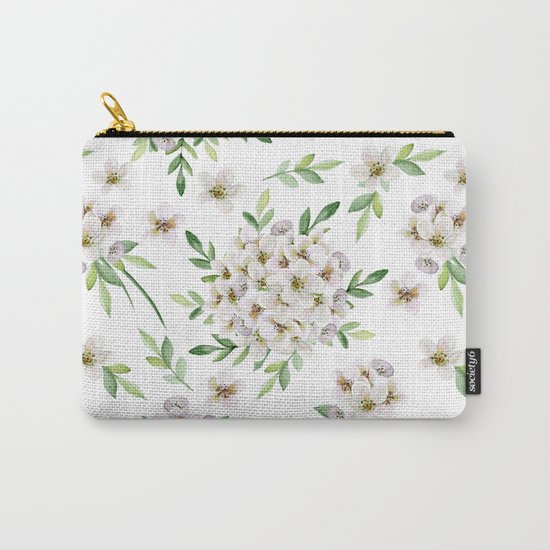 White flowers Carry-All Pouch