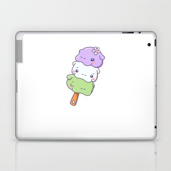 Funny Hippo Mochi Cute Kawaii Aesthetic Laptop & iPad Skin