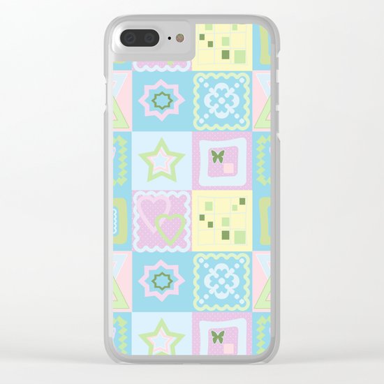 Delicate shades of baby pattern. Clear iPhone Case