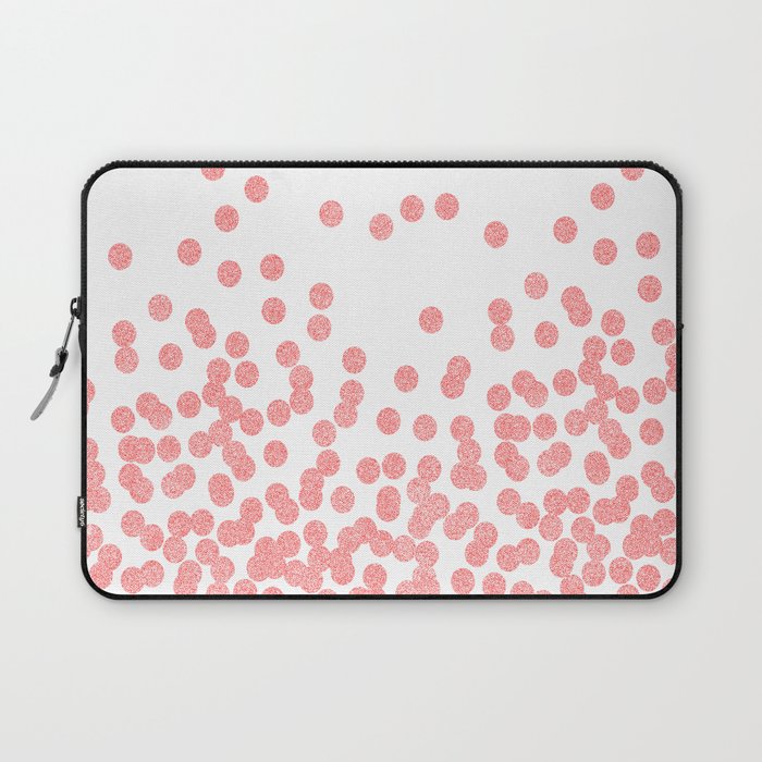 Scattered Glitter Dots in grapefruit blush pink girly cute colors for trendy cell phone case Laptop Sleeve
