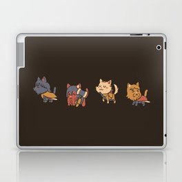 RPG Party Knight Dwarf Elf Warrior Cats by Tobe Fonseca Laptop Skin