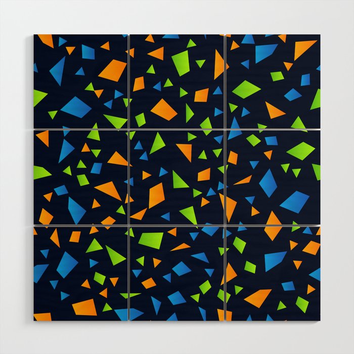 Colorful Geometric Design Wood Wall Art