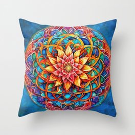 Flower of Life Mandala Throw Pillow