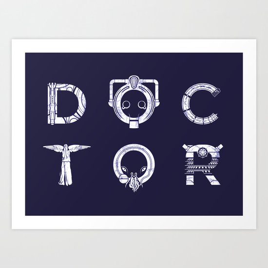 DOCTOR (Letters) Art Print