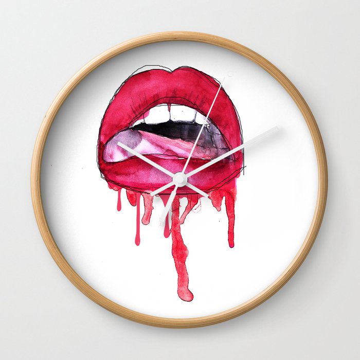 Lips Wall Clock