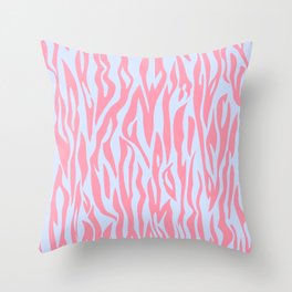 Pink Zebra Print Throw Pillow