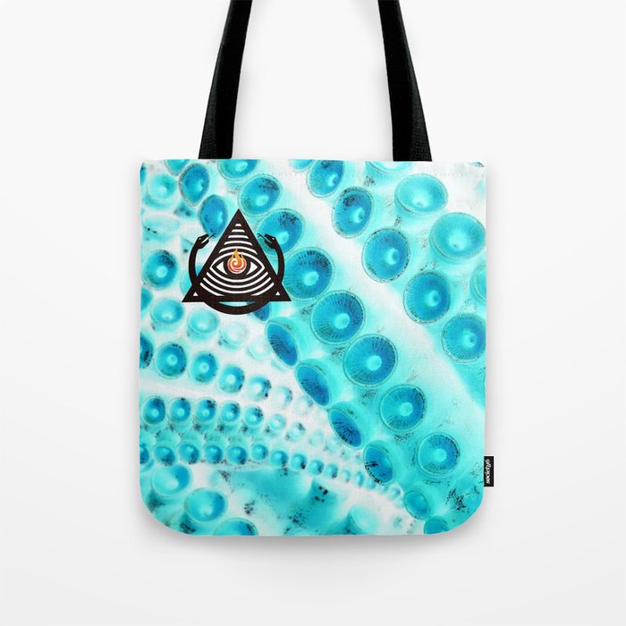 illuminhaughti brand tentacles blue Tote Bag