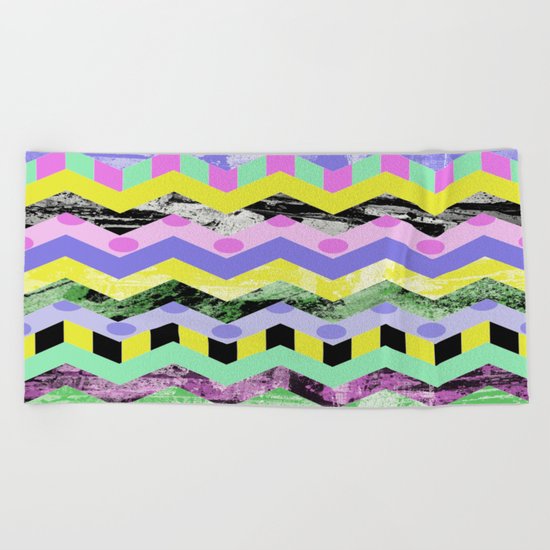 Zig This & Zag That! Beach Towel