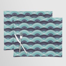 Abstract Scallop Geometric Seamless Pattern Background  Placemat