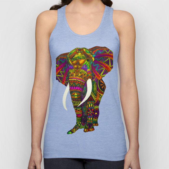 Elephant Kaleidoscope - Watercolor Tank Top