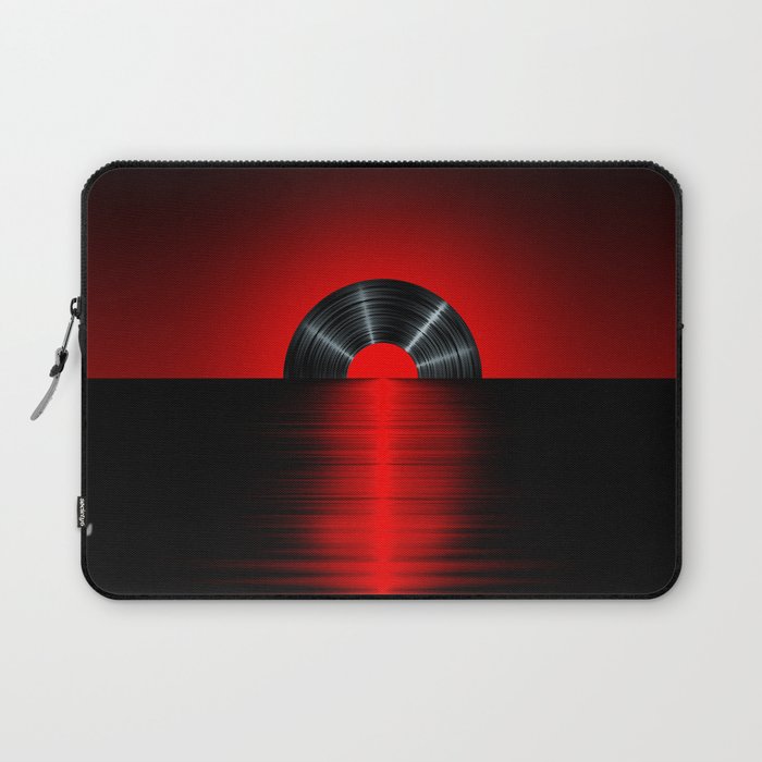 Vinyl sunset red Laptop Sleeve