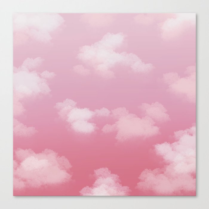 Beautiful Pink Sky with cloud Canvas Print