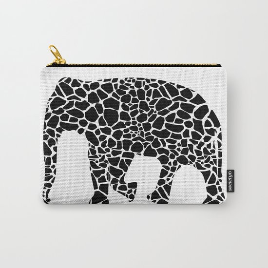 Elephant with giraffe print Carry-All Pouch