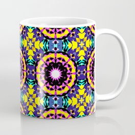 Summer Yellow Purple Blue Tropical Star Pattern Tile Coffee Mug