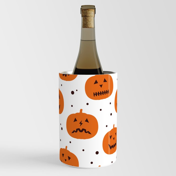 Halloween Jack-O-Lanterns & Dots Wine Chiller