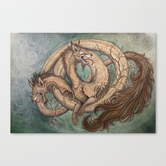 "Among the Golden Bones" as a print Canvas Print