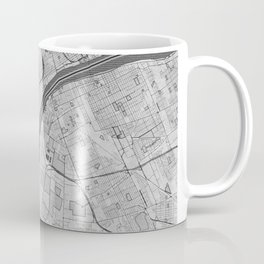 Detroit Pencil City Map Coffee Mug