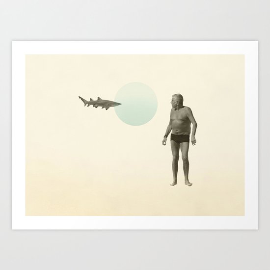 shark bate Art Print