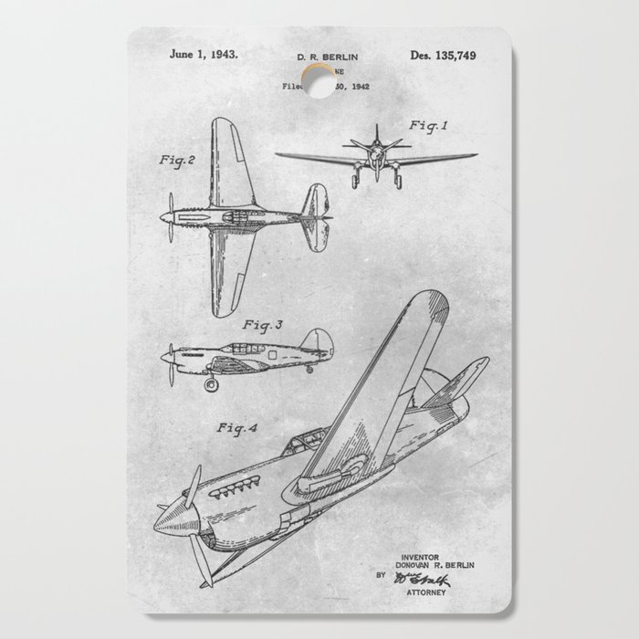 1942 Airplane Cutting Board