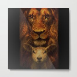 Lion and Lamb - 213 Metal Print