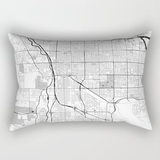 Tucson Map Gray Rectangular Pillow