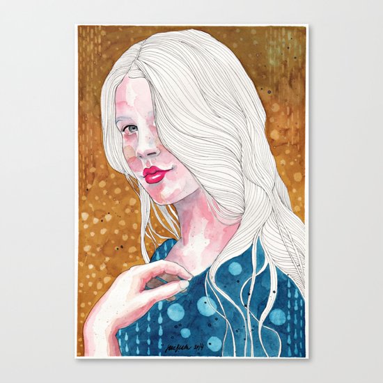 Magnolia, watercolor Canvas Print