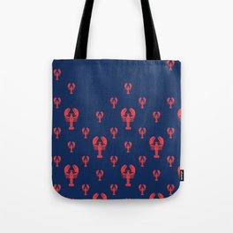 Lobster Squadron on navy background. Tote Bag