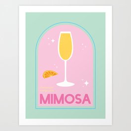 Mimosa Cocktail Art Print