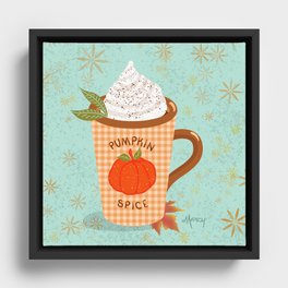 Pumpkin Spice Latte Framed Canvas