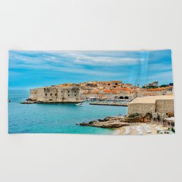 Dubrovnik beach Beach Towel