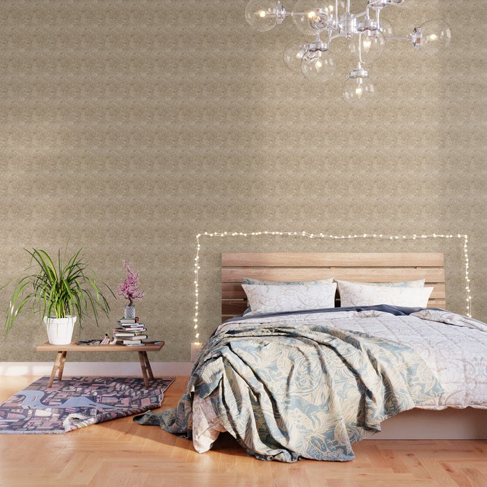 Luxury Soft Gold Sparkly Sequin Pattern Wallpaper