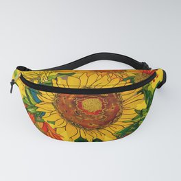 Glorious Sunflowers on Yellow Fanny Pack