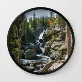 Alberta Falls Rocky Mountains Colorado, United States Wall Clock