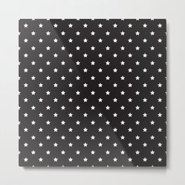 Pattern Etoiles Blanc/Noir Metal Print | Abstrait, Blanc, Graphicdesign, Pattern, Noir, Etoiles, Formes 