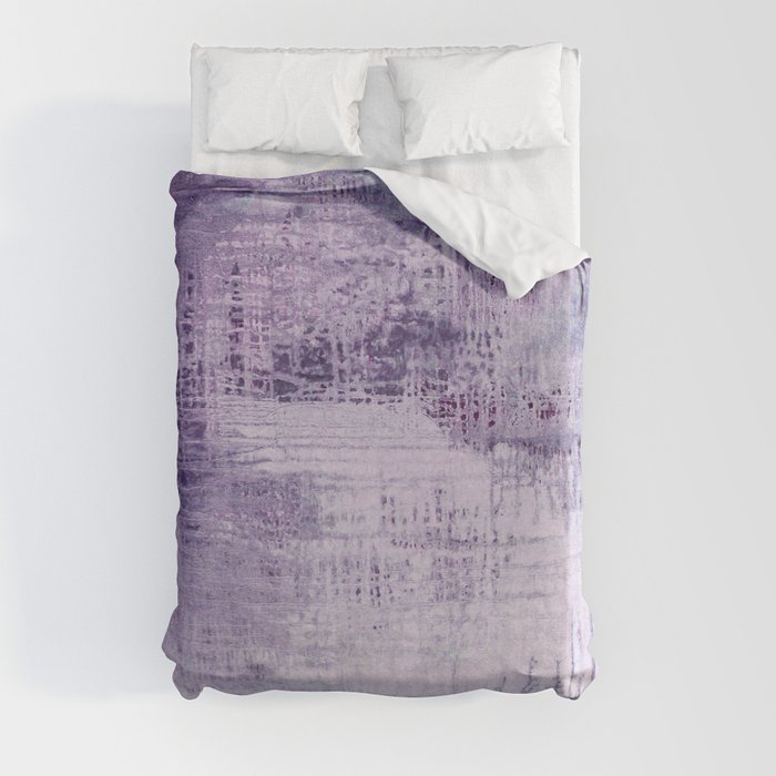 Dreamscape in purple:  an organic, modern, abstract art print design Duvet Cover