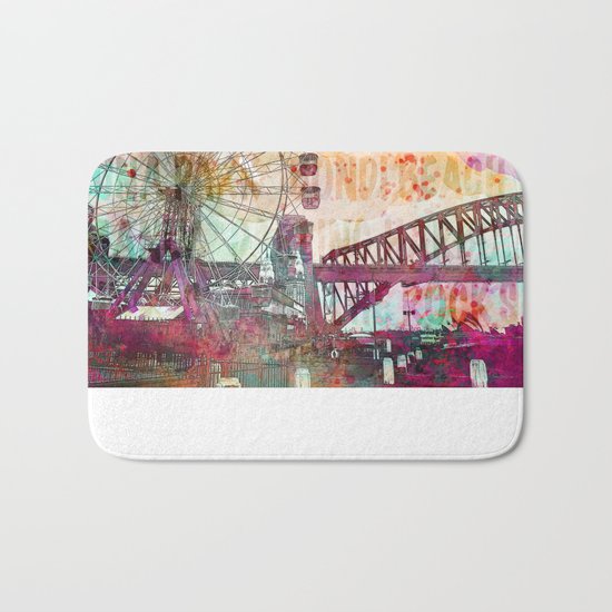 Sydney Luna Park Ferris Wheel Bath Mat