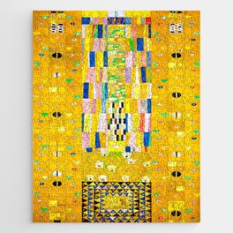 Gustav Klimt (Austrian, 1862-1918) - Title: The Knight (Part 9) - Nine Cartoons for the Execution of a Frieze for the Dining Room of Stoclet House in Brussels - Date: 1911 - Style: Symbolism - Digitally Enhanced Version (2000 dpi) - Jigsaw Puzzle