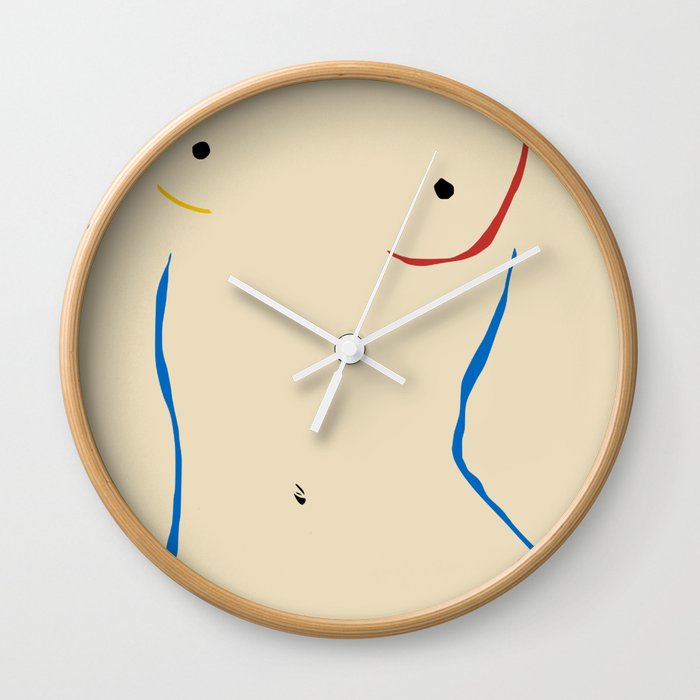 Line in nude Wall Clock