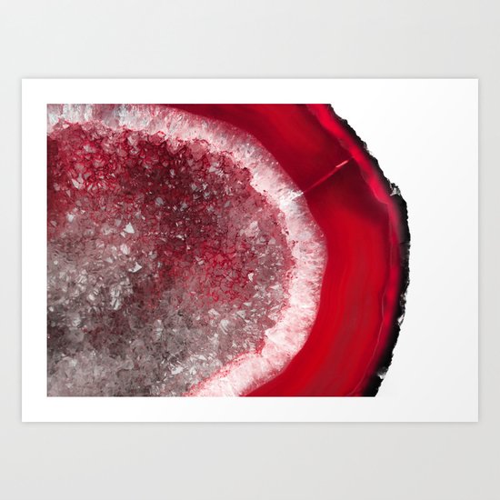 Christmas Red Agate Art Print