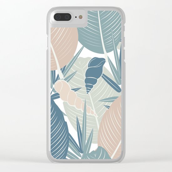 LEAVES AND SHELLS Clear iPhone Case