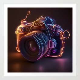 Neon Vision -  Beautiful Camera Art Print