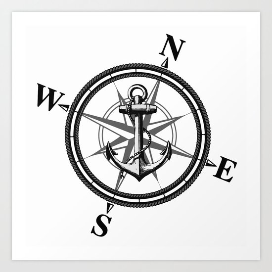 Nautica BW Art Print