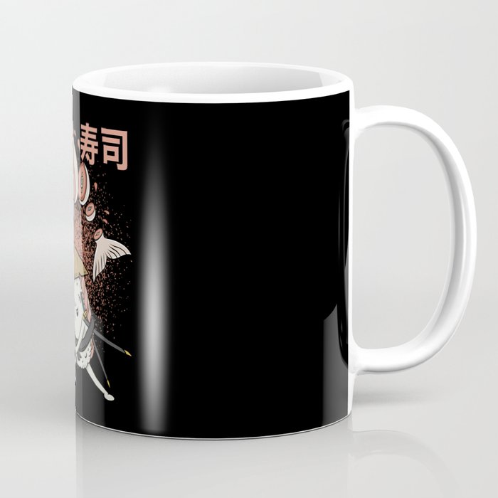 Funny Retro Sushi Samurai Sushi Warrior Ninja Move Coffee Mug
