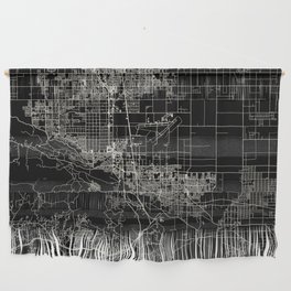 PALMDALE - USA. Black and White City Map Wall Hanging