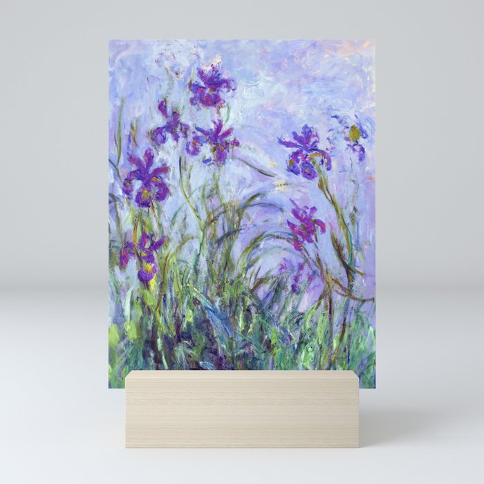 Claude Monet - Lilac Irises / Iris Mauves Mini Art Print