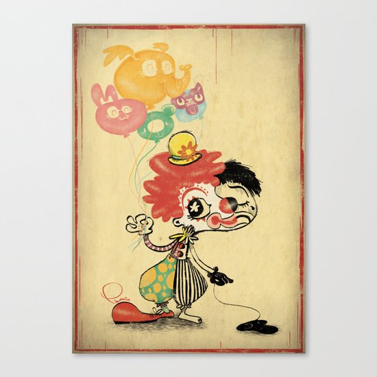 The Clown / Balloons / Facade Canvas Print