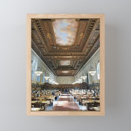 New York Public Library Framed Mini Art Print