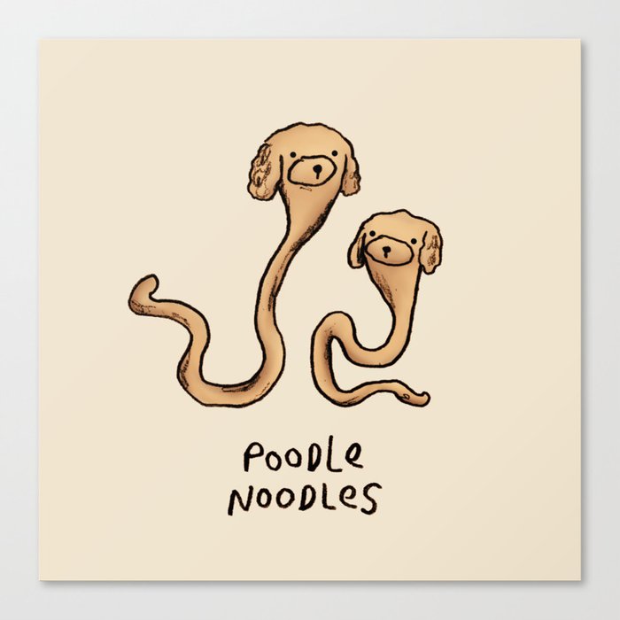 Poodle Noodles Canvas Print