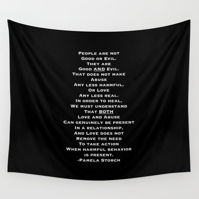 People Are Not Good or Evil Quote Wall Tapestry