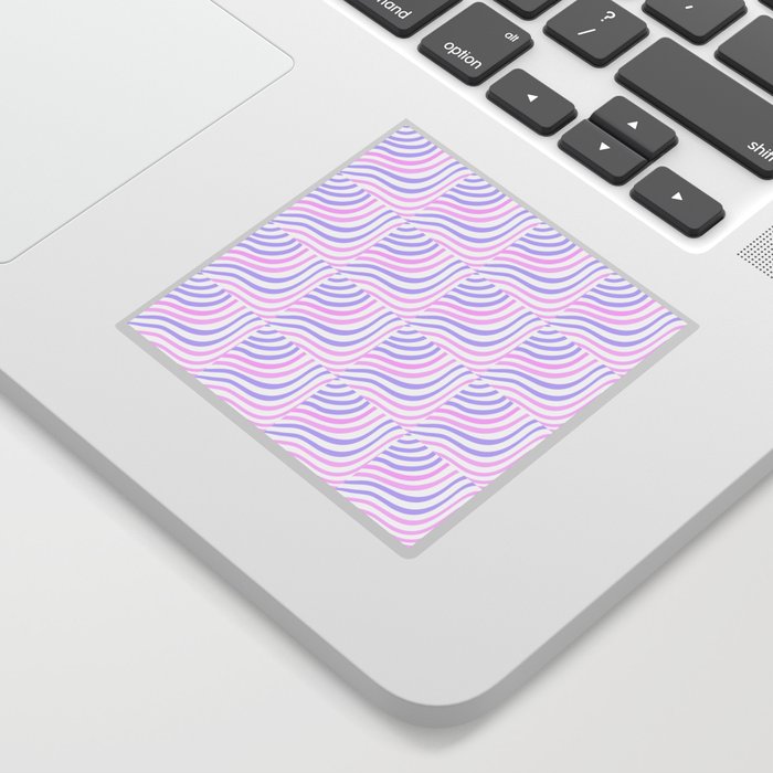 Pastel Pink and Purple Stripe Shells Sticker